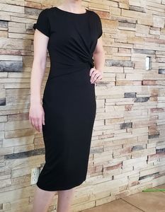 GAP knit black midi dress, NWT